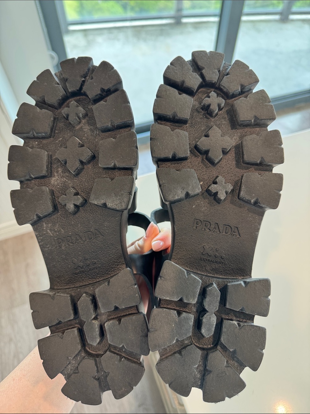 Prada Black Jelly Fisherman Sandals with Logo Plaque - Picture 3 of 4